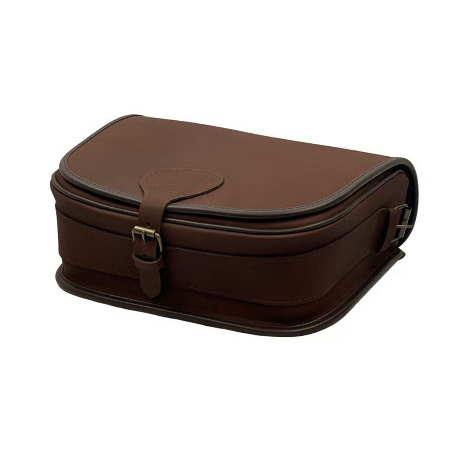 cartridge Bag with large flap genuine leather