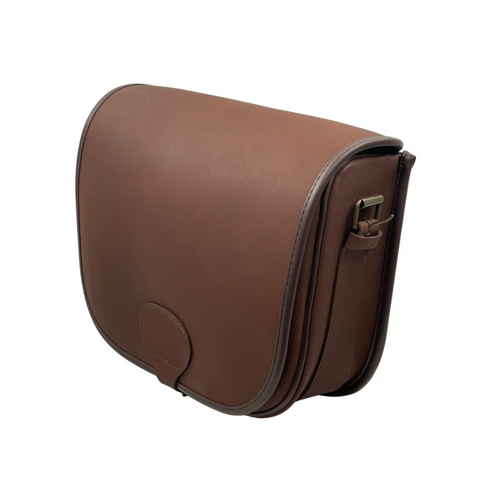 cartridge Bag with large flap genuine leather - Image 5