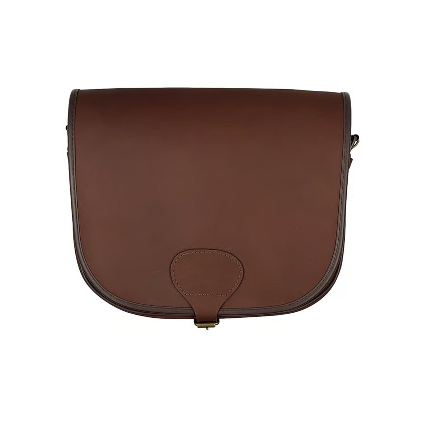 cartridge Bag with large flap genuine leather - Image 6