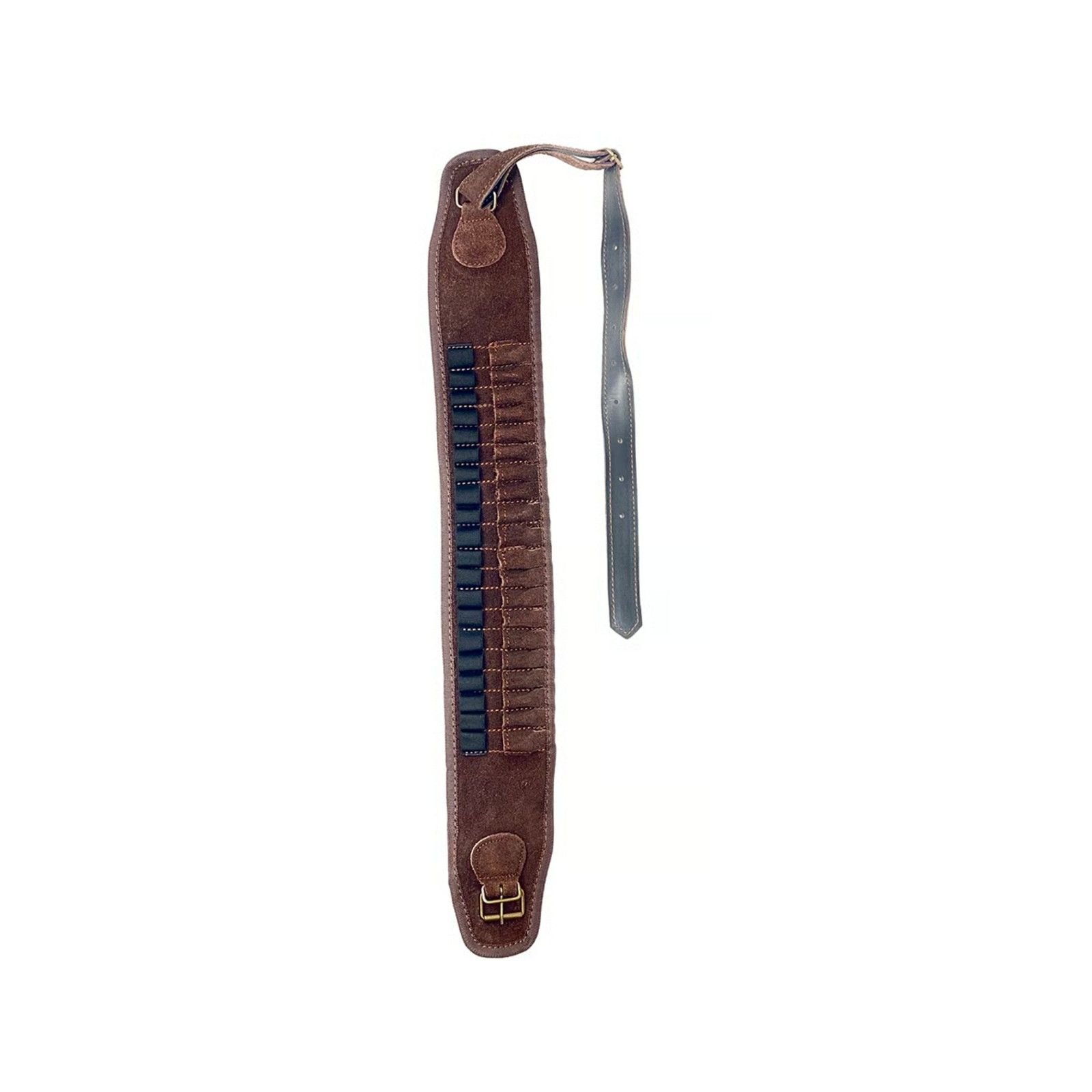 Cartridge belt in Split Leather 20 calibre with elastic support